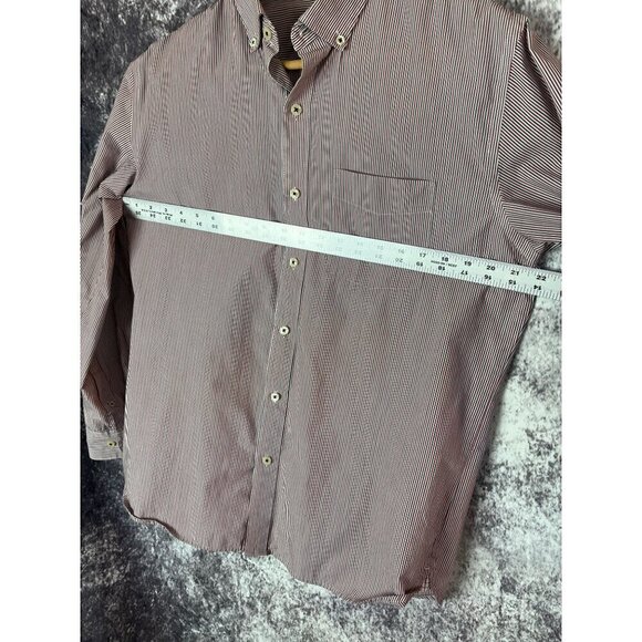 Van Heusen Originals Classic fit Pin striped button down Shirt Mens M 15-15.5 - Picture 8 of 11